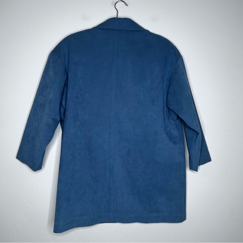 VNTG Samuel Robert Dust Blue Chore Coat Driving Coat Ultra Suede Size 12 - Picture 2 of 13